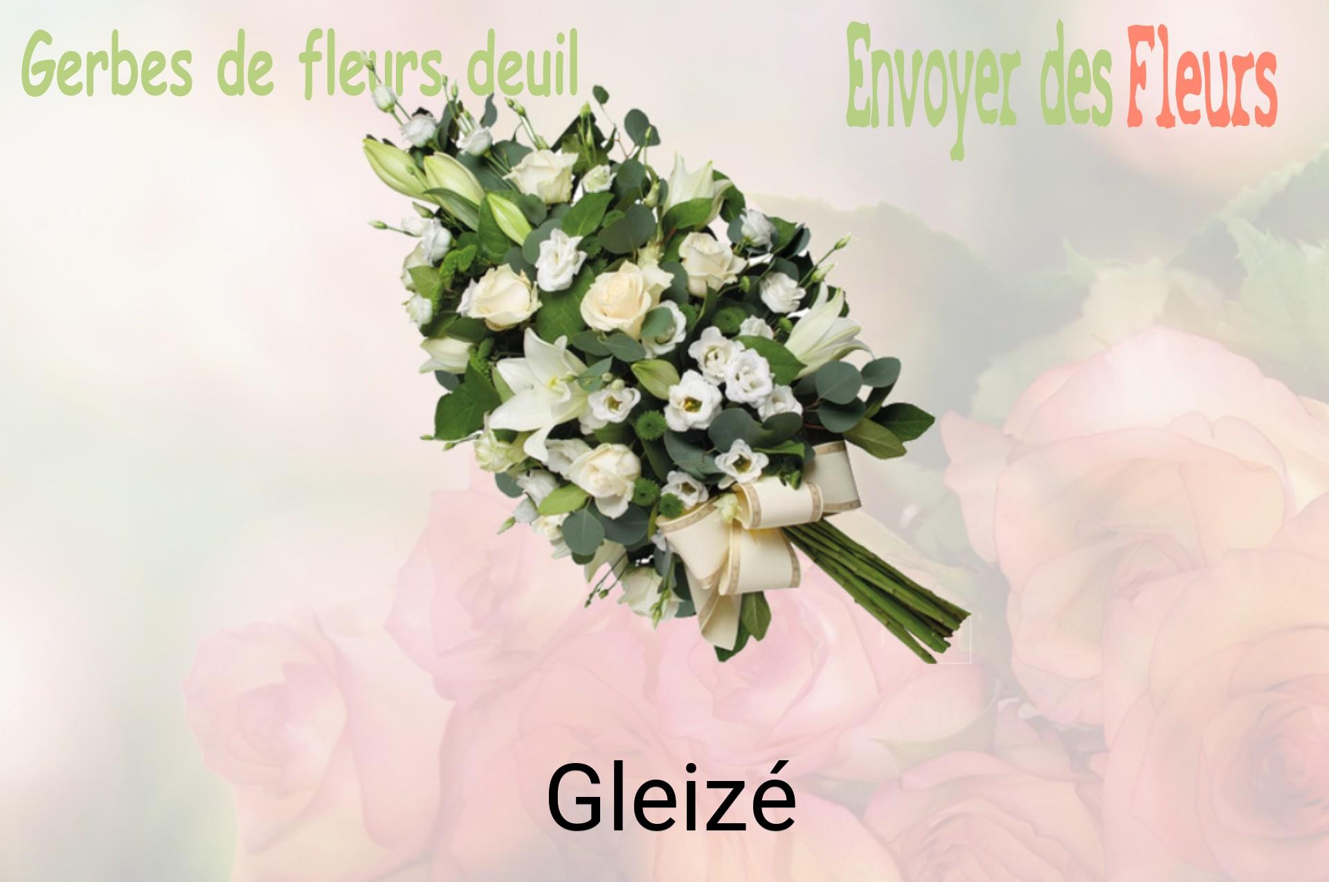Gerbe de fleurs de deuil livrée à Gleizé